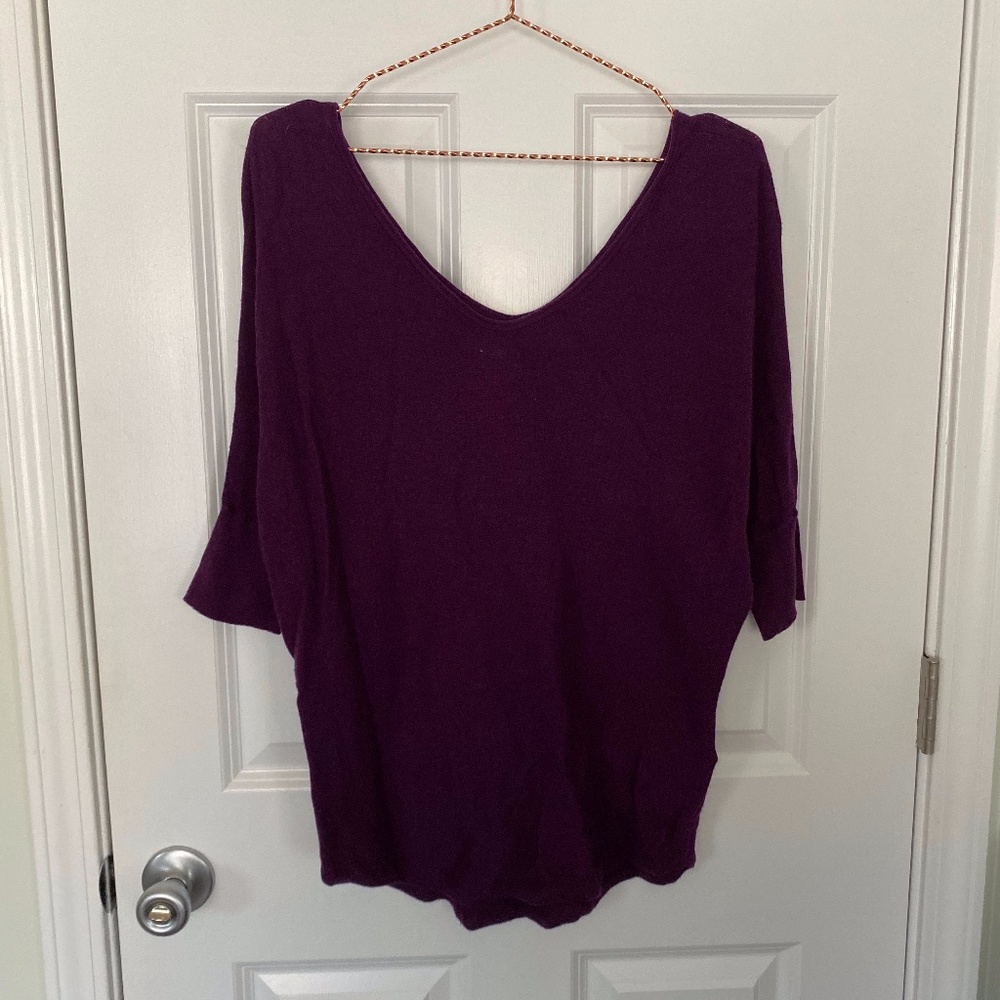 Express double v-neck dolman sweater